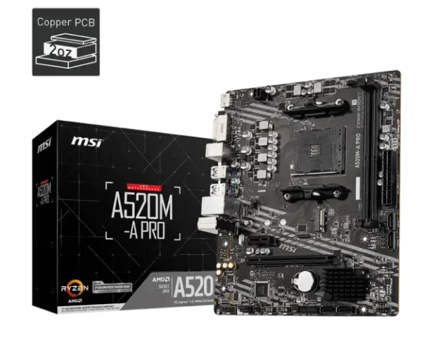 Msi A520M-A Pro DDR4 AM4 mATX Motherboard