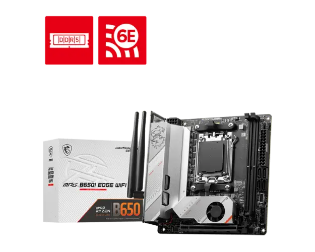 Msi MPG B650I Edge Wifi DDR5 AM5 Mini ITX Motherboard