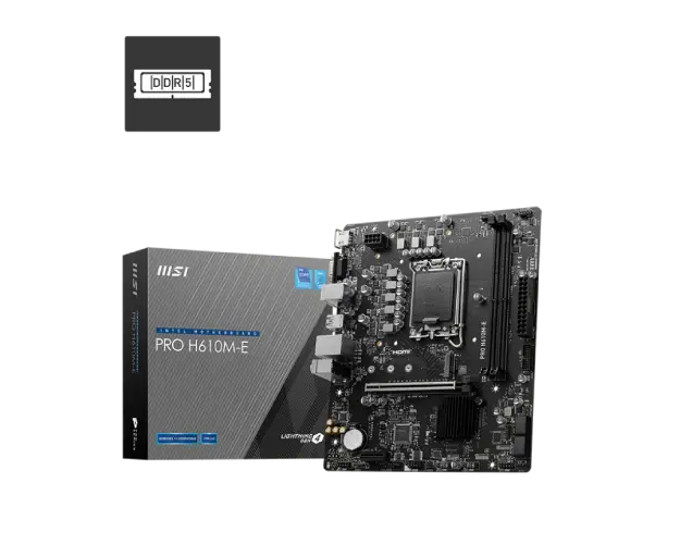 Msi Pro H610M-E DDR5 LGA 1700 mATX Motherboard