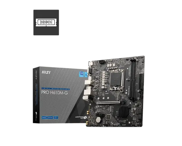 Msi Pro H610M-G DDR5 LGA 1700 mATX Motherboard