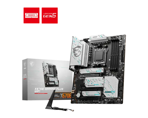 Msi X670E Gaming Plus Wifi DDR5 AM5 ATX Motherboard