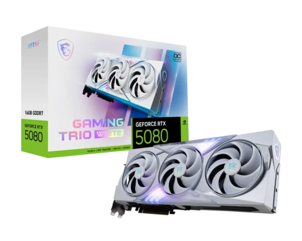 Msi Rtx 5080 Gaming Trio Oc White 16Gb GDDR7 Graphics Card