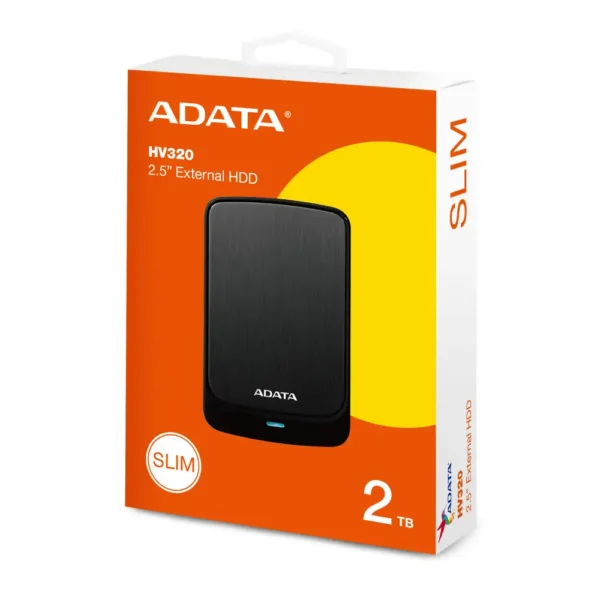 ADATA HV320 2TB Slim External Hard Drive - Image 3