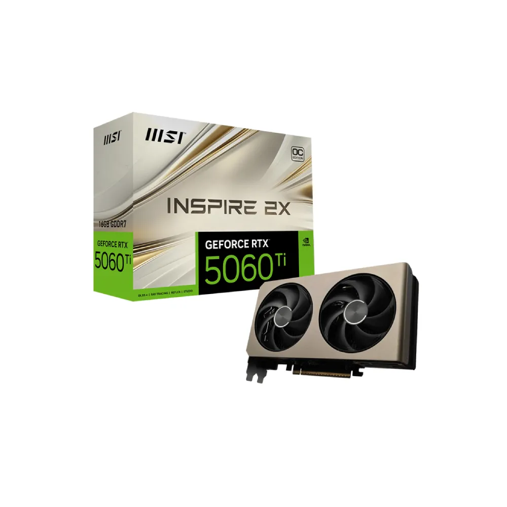 Msi GeForce RTX 5060 Ti Inspire 2X OC 16GB Graphics Card