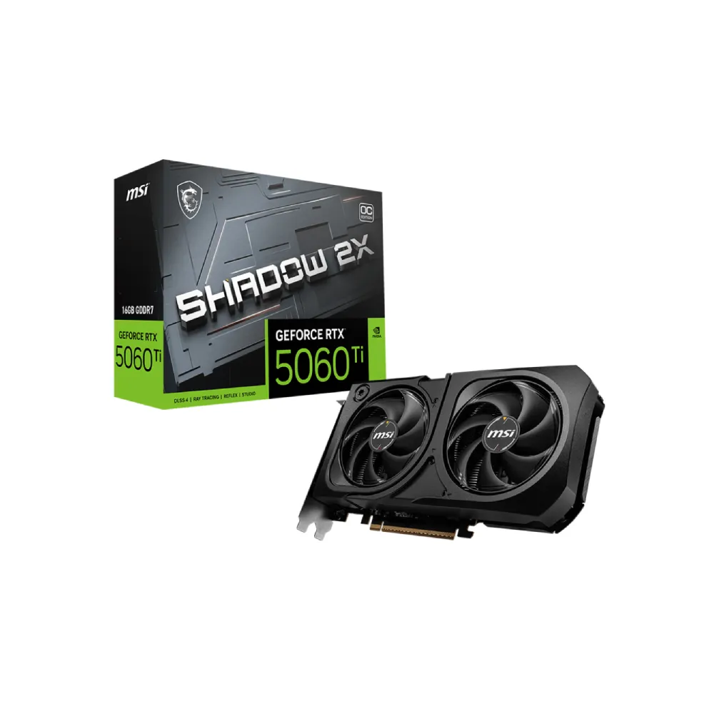 Msi GeForce RTX 5060 Ti Shadow 2X OC Plus 16GB Graphics Card