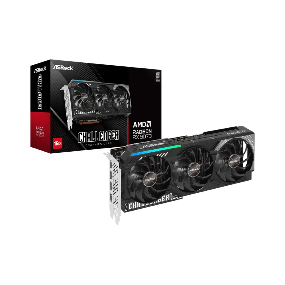 AsRock Radeon RX 9070 Challenger 16GB Graphics Card