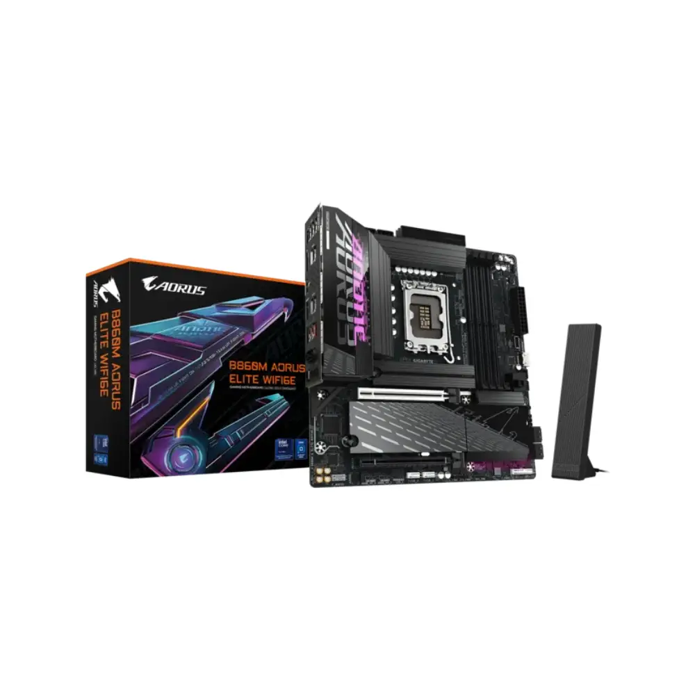 GIGABYTE B860M AORUS ELITE WIFI 6E Intel LGA1851 Micro-ATX WiFi 6E Motherboard