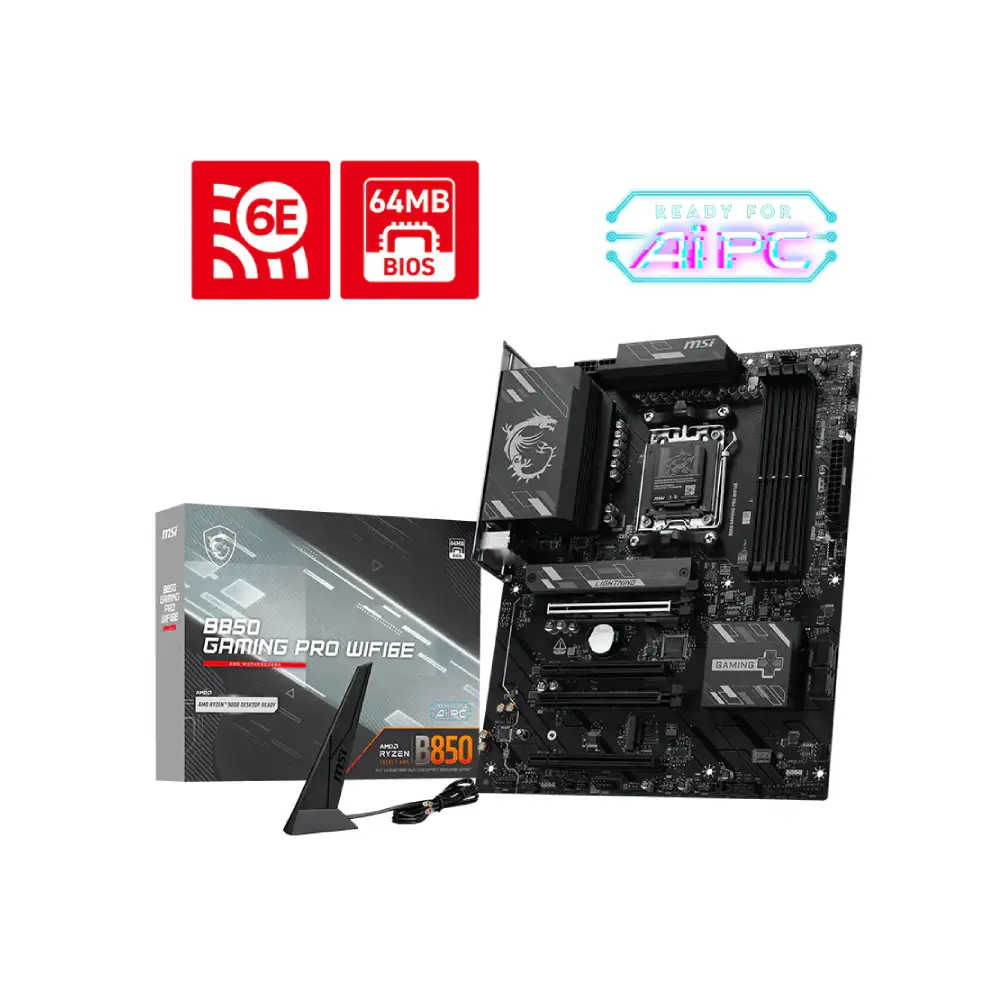 MSI B850 GAMING PRO WIFI6E AMD AM5 ATX WiFi 6E Motherboard