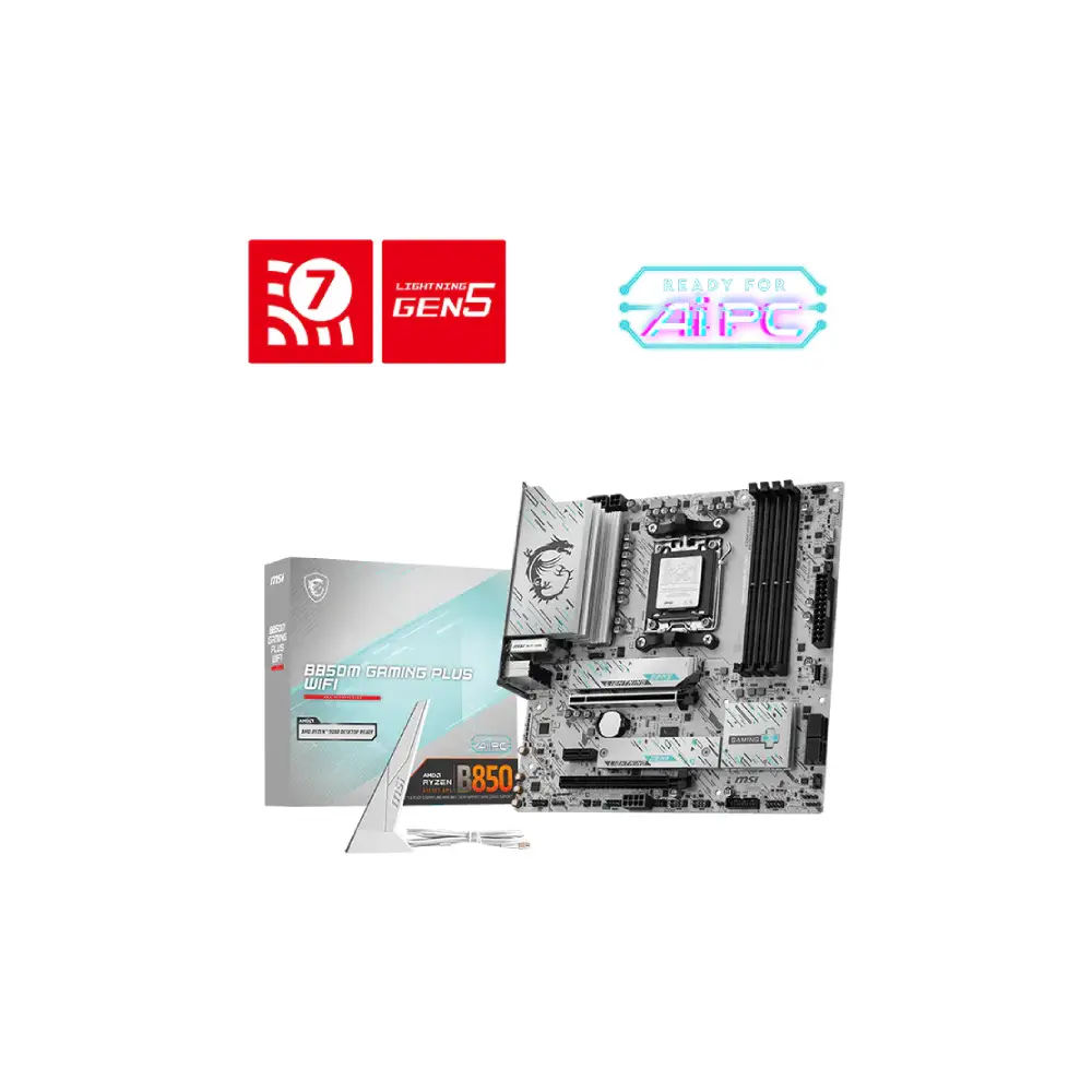 MSI B850M GAMING PLUS WIFI AMD AM5 Micro-ATX WiFi Motherboard