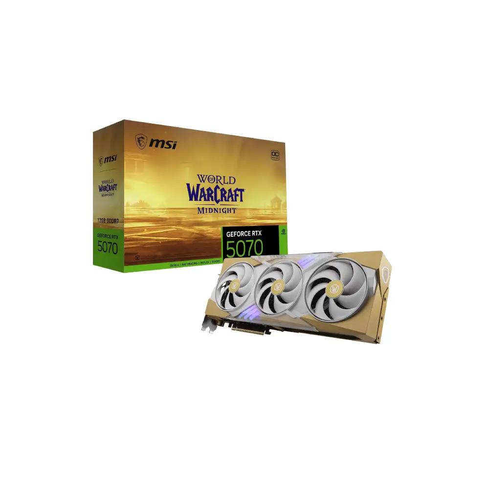 MSI GeForce RTX 5070 12G World of Warcraft MIDNIGHT LIGHT EDITION OC Graphics Card 1
