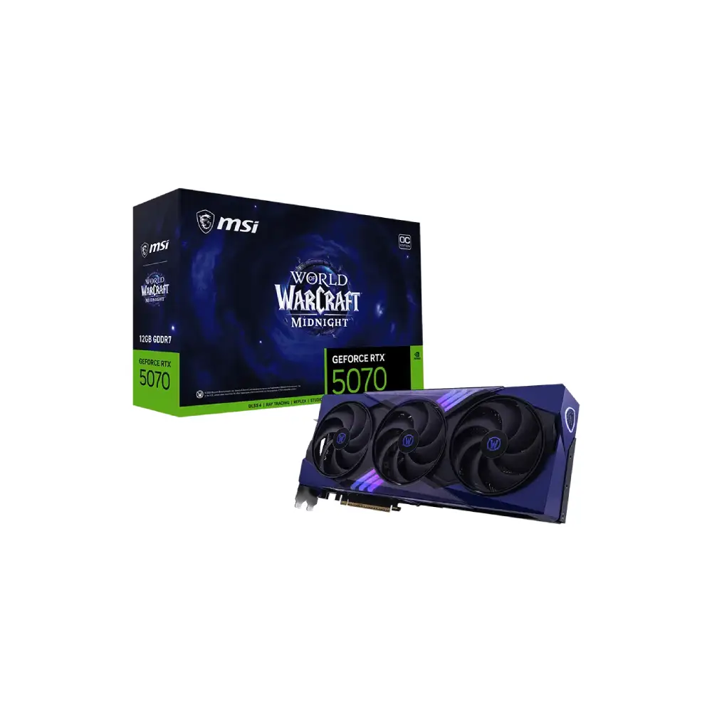 MSI GeForce RTX 5070 12G World of Warcraft MIDNIGHT VOID EDITION OC Graphics Card