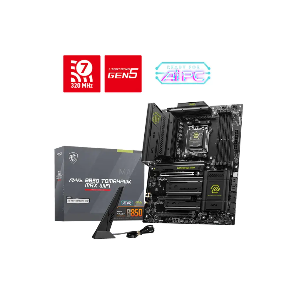 MSI MAG B850 TOMAHAWK MAX WIFI AMD AM5 ATX WiFi Motherboard