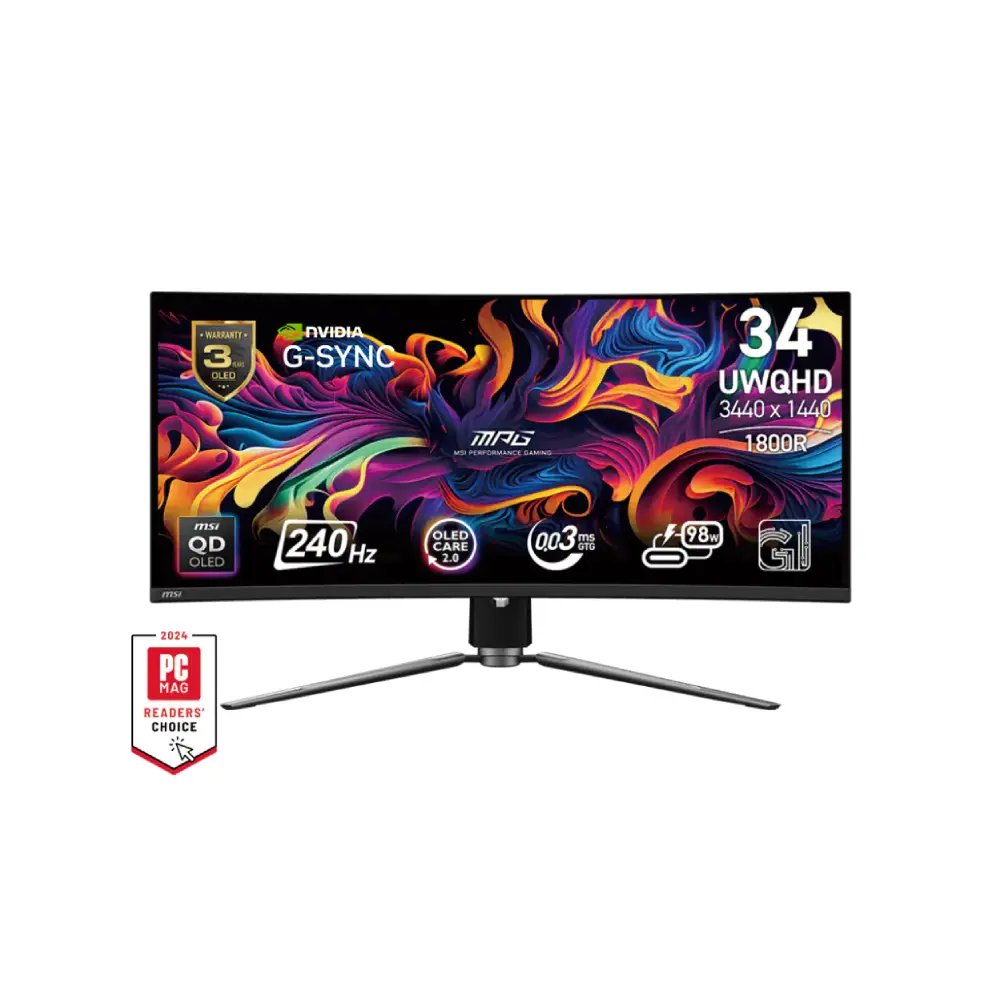 MSI MPG 341CPQX QD-OLED 34 inch curved oled monitor