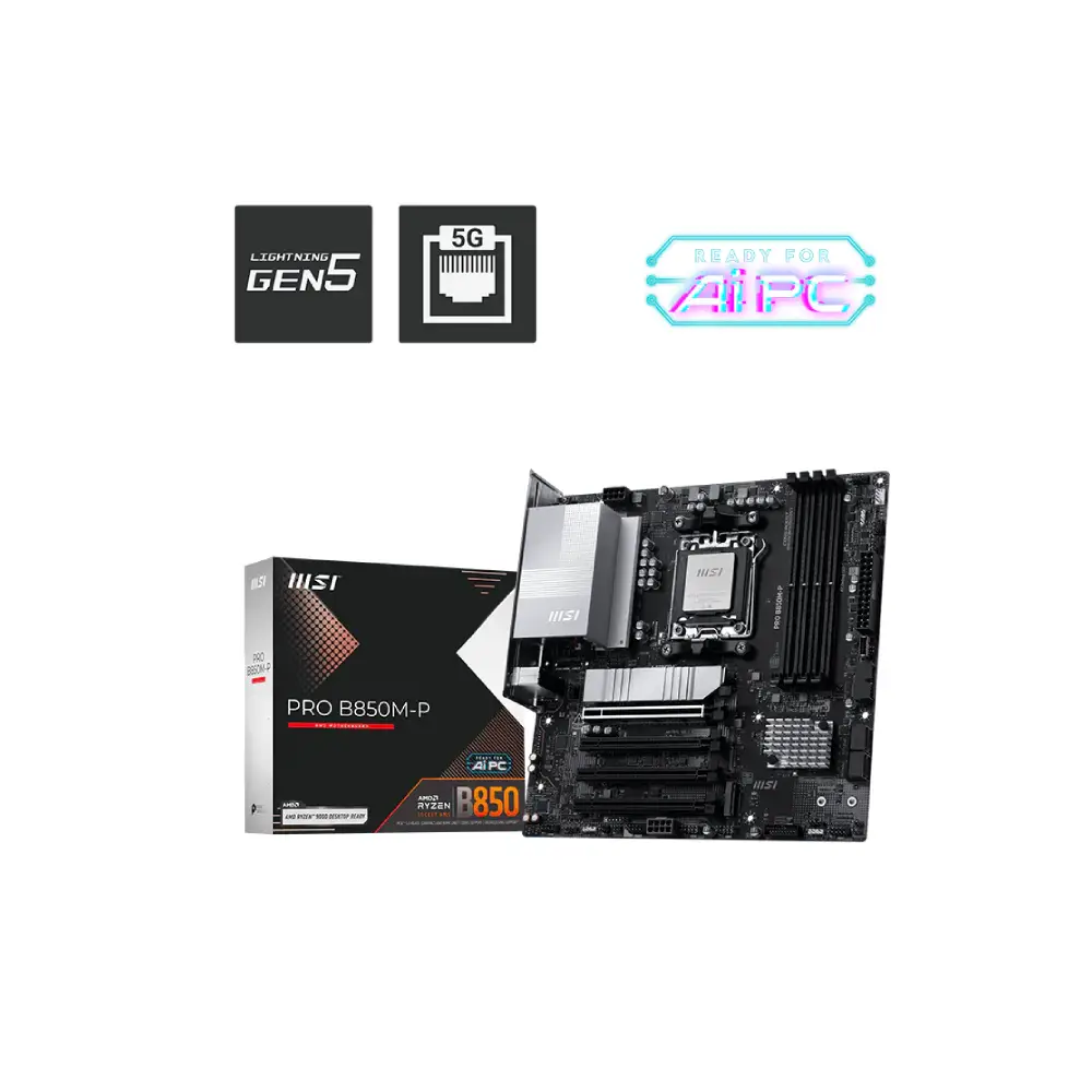 MSI PRO B850M-P AMD AM5 Micro-ATX Motherboard