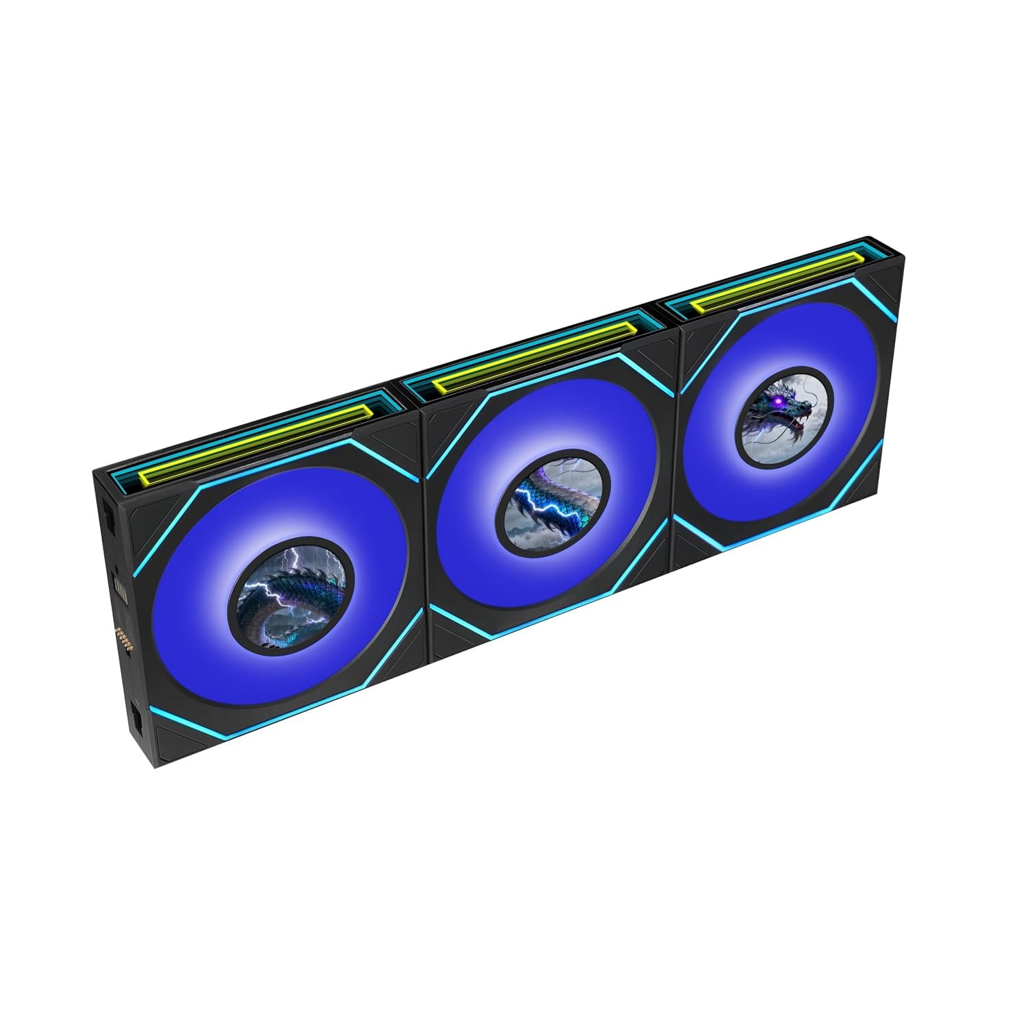 Lian Li Uni Fan SL-INF LCD Flex 120mm Reverse Blade Case Fan 3 Pack Black