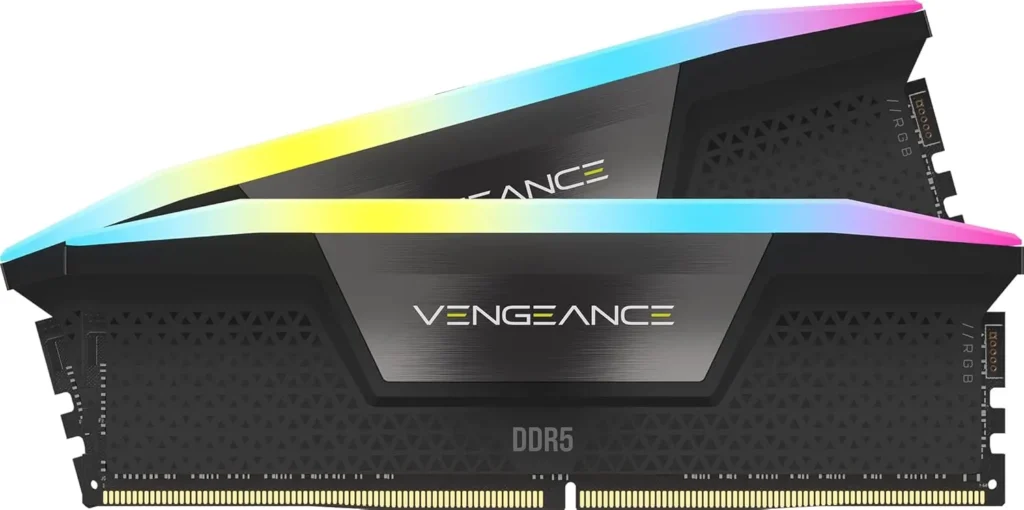 Corsair Vengeance RGB 128GB DDR5 6000MHz CL40 Black RAM Kit (2x64GB)